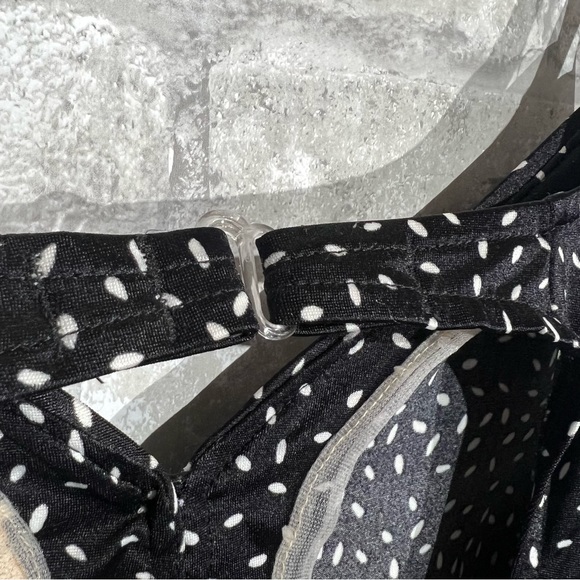 Vintage Modest Swimsuit Women's XL (16/18) Full Cheek Coverage Black and White - Picture 7 of 11